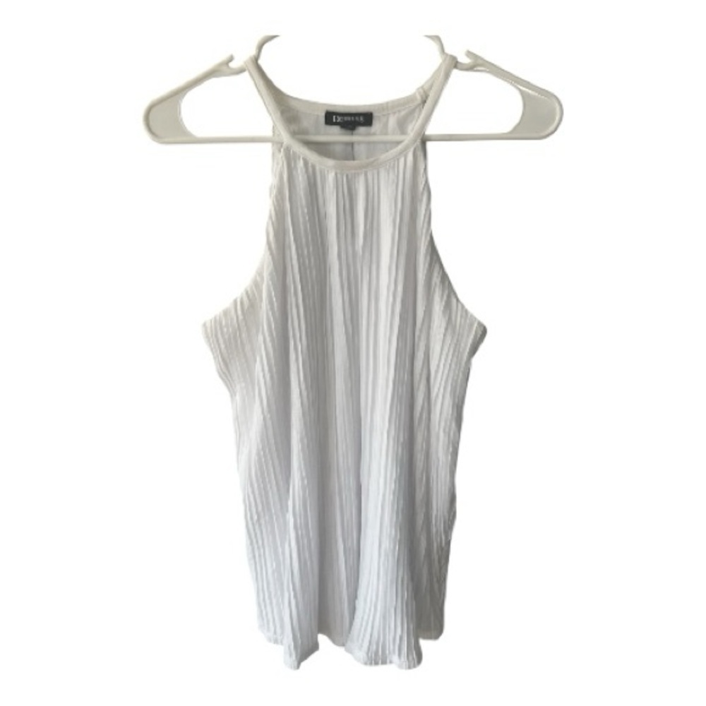 Express White Sleeveless/ Halter Pleated Tank Top Size M NWT